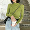 Popular Yarn Basic Sweater Half-Height Collar Warm Knitted Matching Outerwear