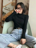 IMG 112 of Popular Yarn Basic Sweater Half-Height Collar Warm Knitted Undershirt Outerwear