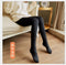 Img 6 - Air Hostess Gray Leggings Women Outdoor One Piece See Through Pants Thick Stockings Leggings