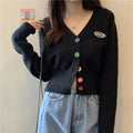 Img 3 - Cardigan Women Vintage Hong Kong Loose Japanese Sweater