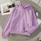 IMG 116 of Trendy Women Solid Colored Casual Hooded Sweatshirt Outerwear