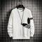 Img 4 - Men Trendy Korean Loose Plus Size Solid Colored Round-Neck Tops Long Sleeved Sweatshirt