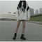 IMG 117 of Thick Sweatshirt Women Korean Loose Mid-Length Vintage Hong Kong Hooded Student Outerwear