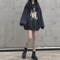 Thick Sweatshirt Women Korean Loose Mid-Length Vintage Hong Kong Hooded Student Outerwear