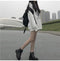 IMG 118 of Thick Sweatshirt Women Korean Loose Mid-Length Vintage Hong Kong Hooded Student Outerwear