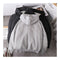 IMG 119 of Women Student Korean Loose Thick Hooded Sweatshirt Zipper Casual Cardigan Tops Outerwear