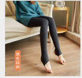Img 3 - Air Hostess Gray Leggings Women Outdoor One Piece See Through Pants Thick Stockings Leggings