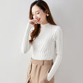 Img 1 - Slimming Half-Height Collar Women Tops Korean Long Sleeved Sweater