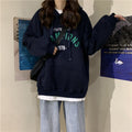 Img 1 - All-Matching Women Korean Hooded Outdoor Loose Tops INS Sweatshirt