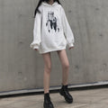 Img 4 - Thick Sweatshirt Women Korean Loose Mid-Length Vintage Hong Kong Hooded Student