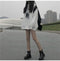 IMG 120 of Thick Sweatshirt Women Korean Loose Mid-Length Vintage Hong Kong Hooded Student Outerwear