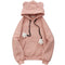 Img 4 - Thick Warm Sweatshirt Women ins Korean Adorable Student Casual Hooded Loose