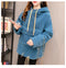 IMG 119 of Thick Sweatshirt Women Korean Hooded Student Tops Outerwear