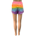 IMG 111 of Plus Size Women Rainbow Ripped Denim Shorts Bright Hot Pants Shorts