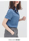 Img 8 - Blouse Short Sleeve Korean Summer Trendy Niche Hong Kong Loose Chiffon Solid Colored Vintage Tops