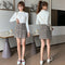 Img 7 - Country Chequered Skirt Women Korean High Waist Wool Slim Look Hip Flattering A-Line Skirt