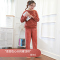 Img 4 - Plus Size Fairy-Look Warm Pants Sets Thick Pajamas Loungewear