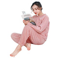 Img 2 - Plus Size Fairy-Look Warm Pants Sets Thick Pajamas Loungewear