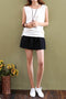 IMG 114 of Art Cotton Blend Casual Pants Culottes Women Elastic Waist Loose All-Matching Shorts