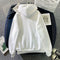 IMG 110 of Women Thick Sweatshirt Europe Korean Loose Long Sleeved Printed Hoodies Plus Size Outerwear