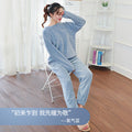 Img 3 - Plus Size Fairy-Look Warm Pants Sets Thick Pajamas Loungewear