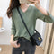 Img 4 - V-Neck Long Sleeved WomenLoose Stretchable Slim-Look Tops Sweater