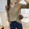 Img 6 - V-Neck Long Sleeved WomenLoose Stretchable Slim-Look Tops Sweater