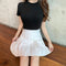 IMG 125 of Hong Kong Gray Pleated Skirt Women Korean Black High Waist A-Line Student All-Matching Skirt