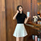 Img 6 - Hong Kong Gray Pleated Skirt Women Korean Black High Waist A-Line Student All-Matching