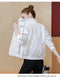 IMG 125 of Short Petite Windbreaker Women Korean Casual Trendy Tops Cardigan Jacket Thin Outerwear