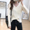 Img 12 - V-Neck Long Sleeved WomenLoose Stretchable Slim-Look Tops Sweater