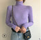 Img 13 - High Collar Slimming Fitted Sweater Women Long Sleeved Tops Sweater
