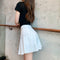 IMG 132 of Hong Kong Gray Pleated Skirt Women Korean Black High Waist A-Line Student All-Matching Skirt