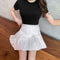 IMG 131 of Hong Kong Gray Pleated Skirt Women Korean Black High Waist A-Line Student All-Matching Skirt