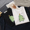 IMG 115 of Non Couple Summer T-Shirt Women Hong Kong Loose Korean BFCartoon Tops T-Shirt