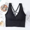 Seamless Bare Back Innerwear Women No Metal Wire Cross Yoga Sporty Tank Top Bralette Activewear