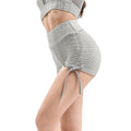 Img 4 - High Waist Sporty Fitted Pants Strap Bubble Yoga Women Hip Flattering Shorts