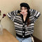 Img 5 - Knitted Cardigan Women Lazy Trendy Short Loose Slim-Look V-Neck Long Sleeved Tops Sweater