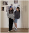 IMG 129 of Sweatshirt Women Korean Loose Printed Mid-Length All-Matching BFHarajuku Blue Tops Outerwear