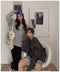 IMG 127 of Sweatshirt Women Korean Loose Printed Mid-Length All-Matching BFHarajuku Blue Tops Outerwear