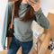 Demure Pink Women T-Shirt Elegant Slim Look Long Sleeved Casual Solid Colored Soothing Matching Outerwear