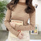 Img 2 - Korean Striped Sweater Women Outdoor Pullover Loose Under Undershirt Tops