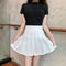 IMG 129 of Hong Kong Gray Pleated Skirt Women Korean Black High Waist A-Line Student All-Matching Skirt