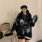 Img 4 - Long Sleeved T-Shirt Women Loose Korean Lazy bfDye Tops Mid-Length