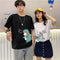 Img 1 - Polyester Short Sleeve T-Shirt Women Undershirt Summer Korean Couple Street Style Cartoon Trendy Printed