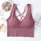 Seamless Bare Back Innerwear Women No Metal Wire Cross Yoga Sporty Tank Top Bralette Activewear