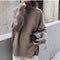 IMG 103 of Europe High Collar Cashmere Women Thick Sweater Loose Lazy Knitted Plus Size Undershirt Outerwear