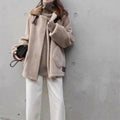 IMG 118 of Europe High Collar Cashmere Women Thick Sweater Loose Lazy Knitted Plus Size Undershirt Outerwear