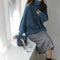 IMG 109 of Europe High Collar Cashmere Women Thick Sweater Loose Lazy Knitted Plus Size Undershirt Outerwear