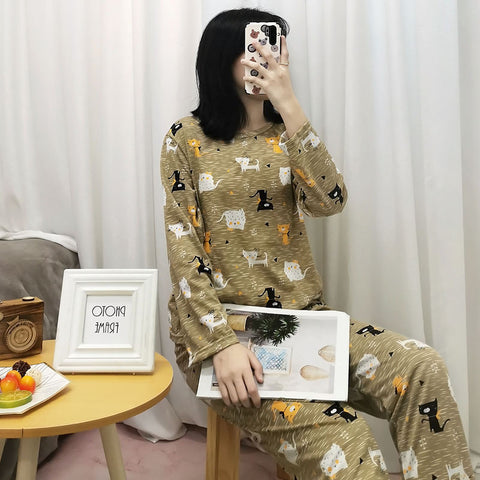 Summer Women Short Sleeve Sets Pajamas Mid-Length Cropped Pants Outdoor Loungewear Mickey Mouse Sleepwear